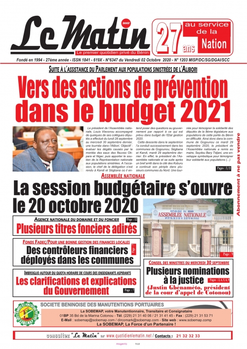 Vers des actions de prévention dans le budget 2021