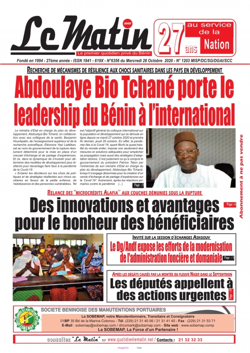 Abdoulaye Bio Tchané porte le leadership du Bénin à l'international 