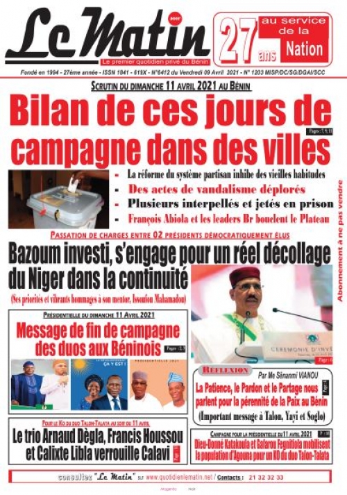 Scrutin du dimanche 11 Avril au Bénin: Bilan de ces jours de campagne dans les villes.