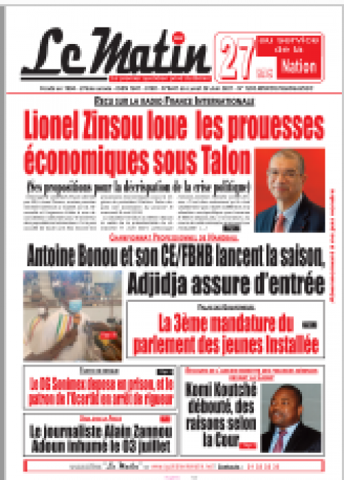 Reçu sur RFI  Lionel Zinsou loue une fois les prouesses économiques sous Talon (Ses propositions pour la décrispation de la crise politique)