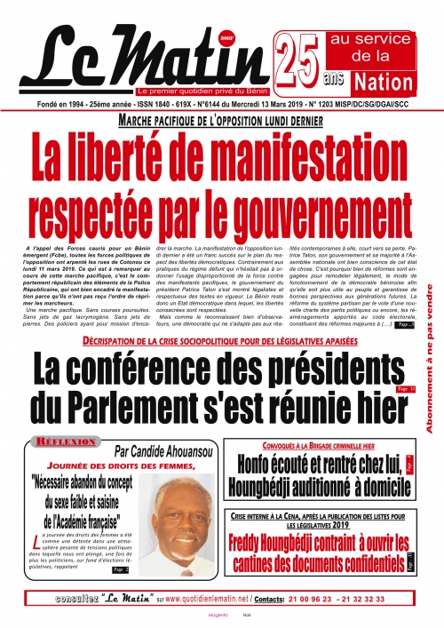 La liberté de manifestation respectée par le gouvernement