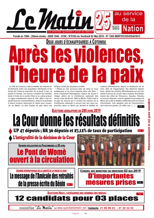 Après les violences, l’heure de la paix