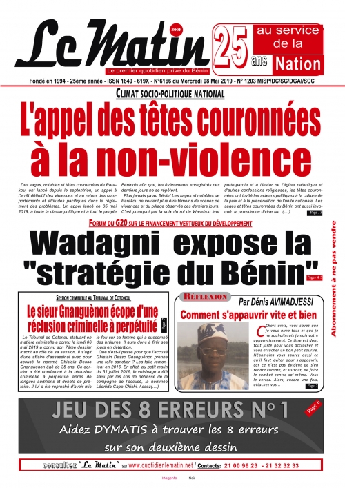 L’appel des têtes couronnées à la non-violence