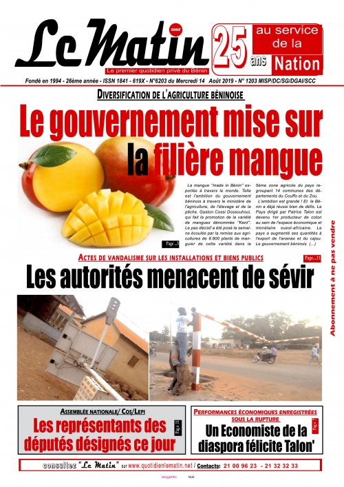 Le gouvernement mise sur la filière mangue 