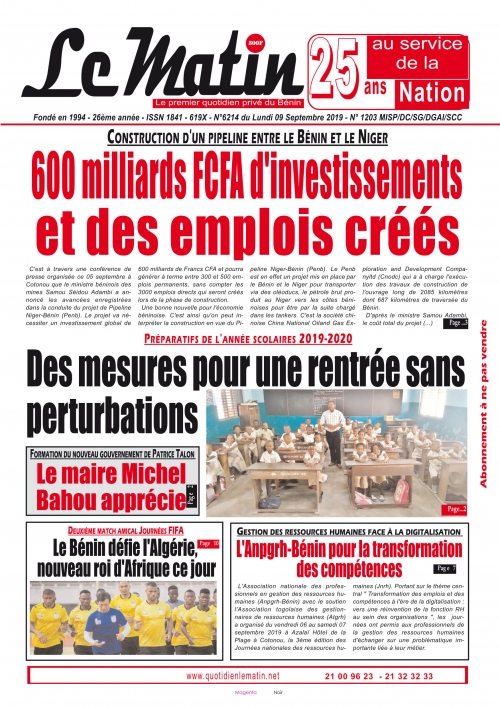 600 milliards Fcfa d’investissements et des emplois créés