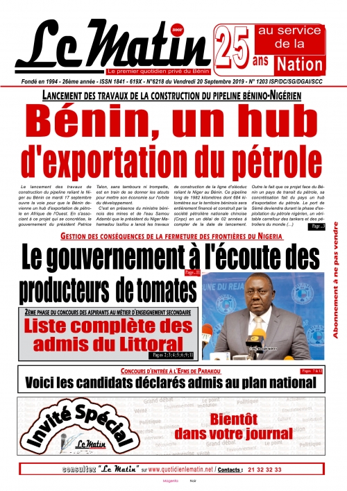 Bénin, un hub d’exportation du pétrole