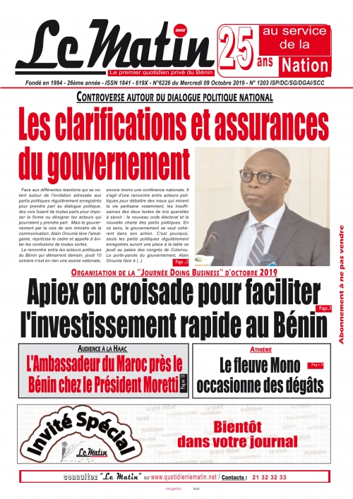 Les clarifications et assurances du gouvernement