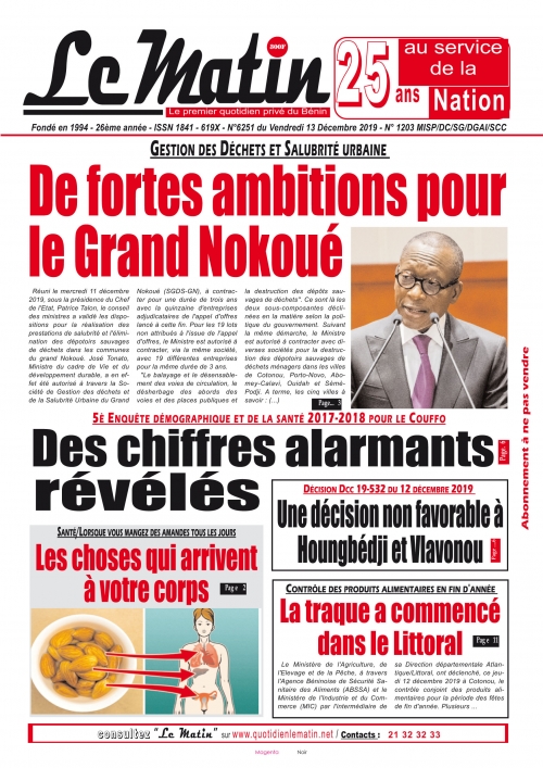 De fortes ambitions pour le Grand Nokoué 