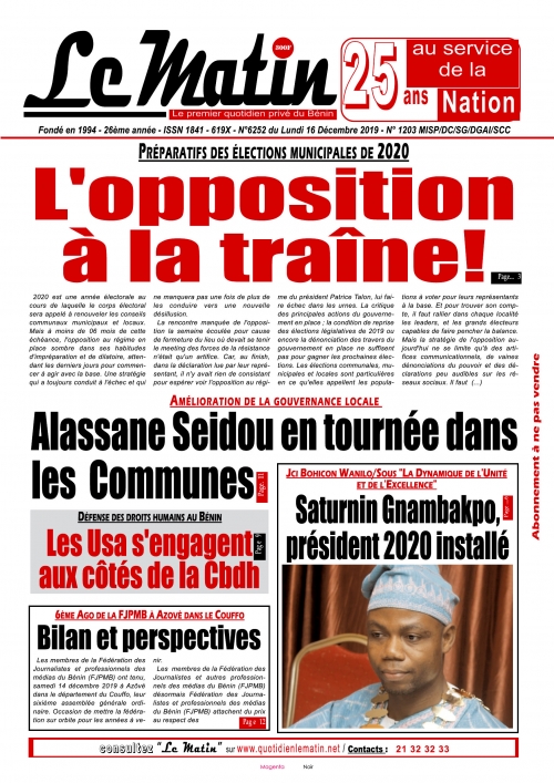 L’opposition à la traîne 