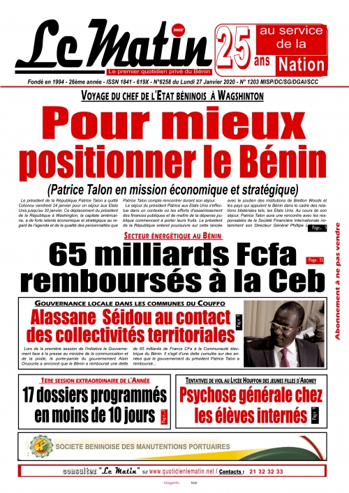 Pour mieux positionner le Bénin