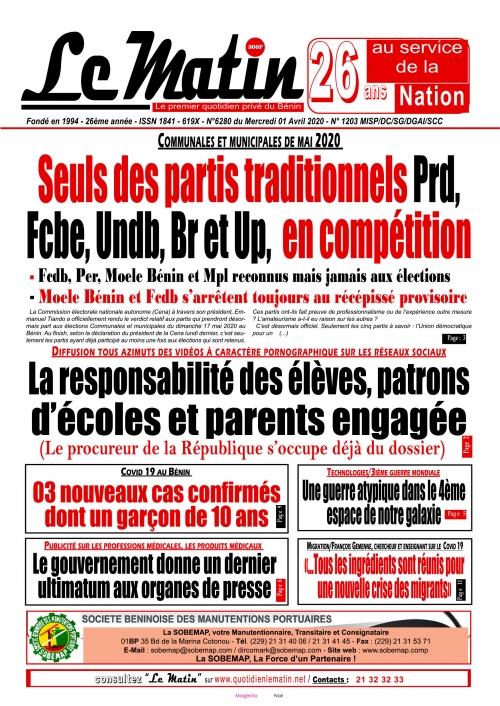 seuls des partis traditionnels prd, Fcbe,udbn,br et up en compétition