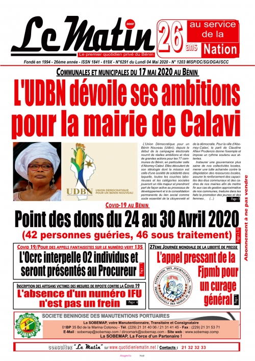 L'UDBN dévoile ses ambitions pour la mairie de Calavi