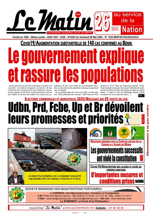 Le gouvernement explique et rassure les populations