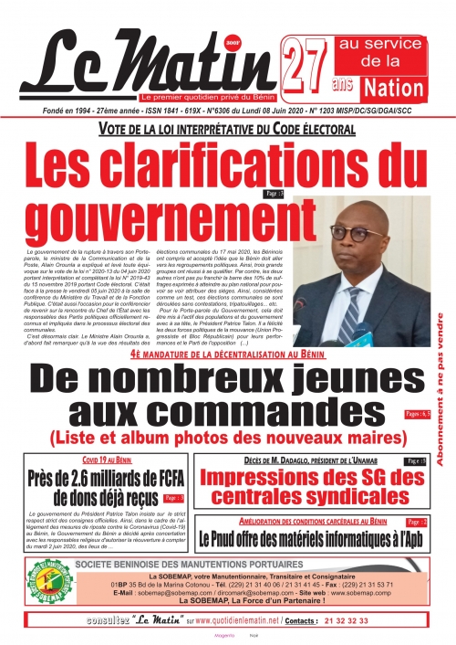 Les clarifications du gouvernement