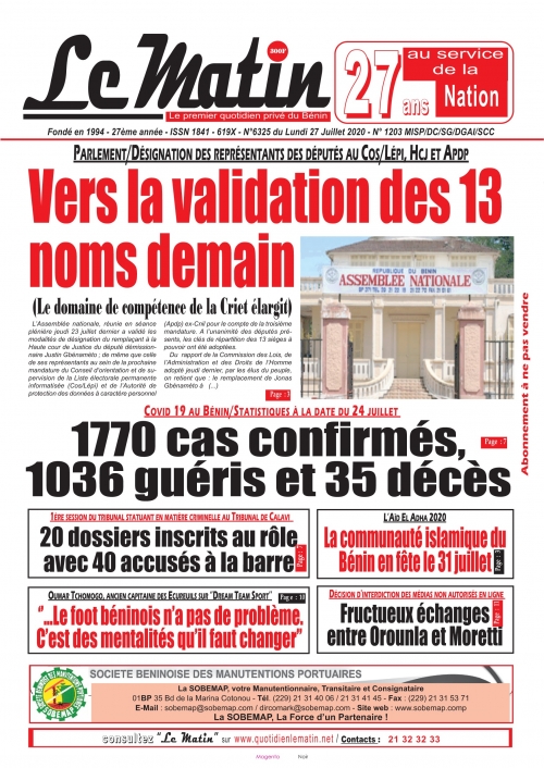 Veres la validation des 13 noms demain