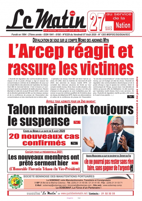 L'Arecep réagit et rassure les victimes