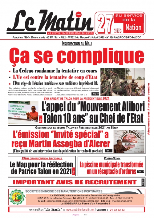 INSURRECTION AU MALI: ça se complique