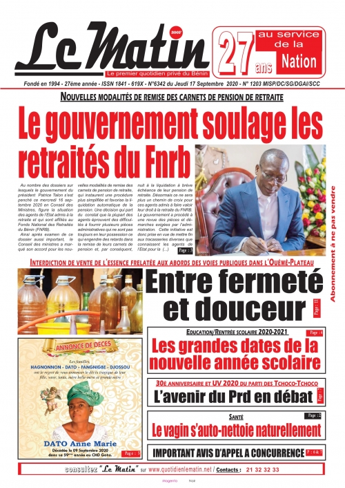 Le gouvernement soulage les retraités du  Fnrb